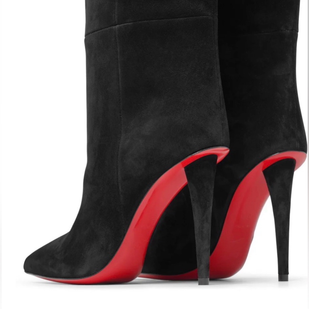Christian Louboutin Astrilarge Botta 100 black suede size 37 1/2 - Picture 4 of 16